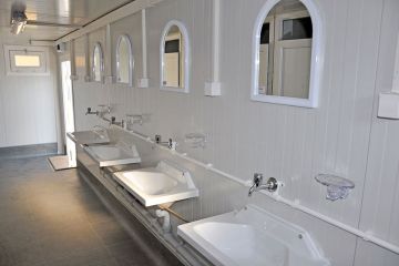 Container Toilet and Shower Inside