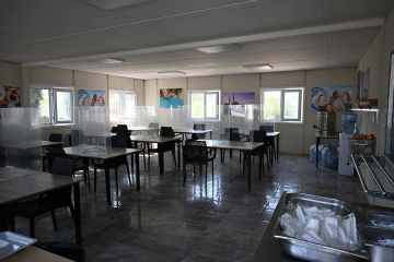 Modular Kitchen and Dining Hall Inside