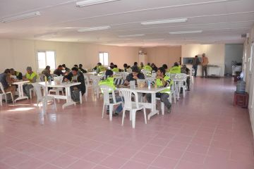Modular Kitchen and Dining Hall Inside
