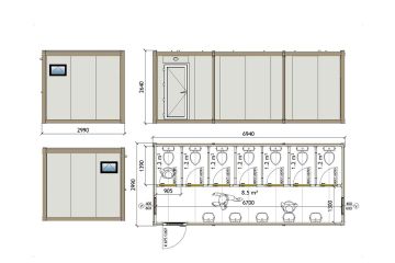 KWD 710 Toaleta Kontener